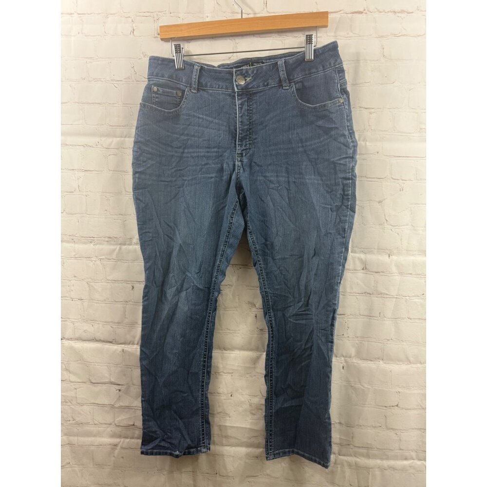 Riders by Lee Jeans Womens Size 14P Blue Curvy Fit Skinny Mid Rise Casual